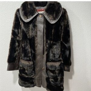 Tissavel of France Black and Brown Trench Coat